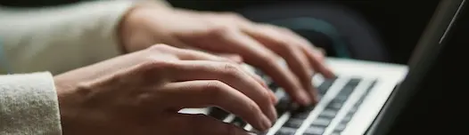 Person using a laptop