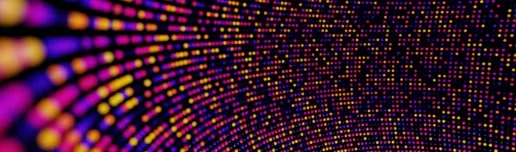 Abstract image of dots in a series of lines